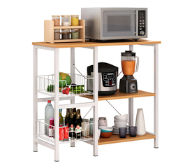 Ραφιέρα Κουζίνας SEAL Δρυς/Λευκό MDF/Μέταλλο 80x35x75cm