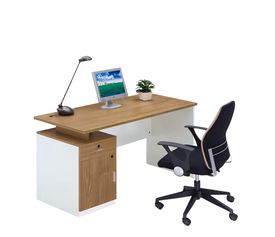 Γραφείο Επαγγελματικό EVERLAST Λευκό/Φυσικό Μοριοσανίδα 120x60x75cm