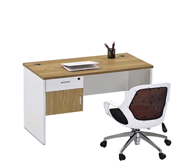 Γραφείο Επαγγελματικό ELDERFLOWER Λευκό/Φυσικό Μοριοσανίδα 120x60x75cm