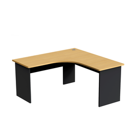 Γραφείο Επαγγελματικό Γωνιακό GALAX Φυσικό/Ανθρακί Μοριοσανίδα 140x120x75cm