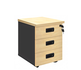 Συρταριέρα Γραφείου GALAX Φυσικό/Ανθρακί Μοριοσανίδα 40x40x63cm