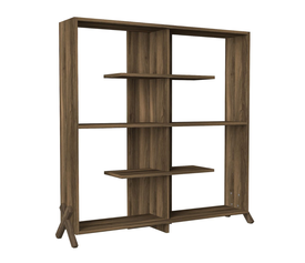 Βιβλιοθήκη Kos Σκούρο Καφέ 112x22x115cm