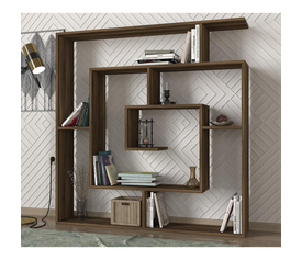 Βιβλιοθήκη Ithaki Σκούρο Καφέ 125x22x130cm