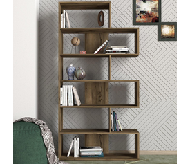 Βιβλιοθήκη ANTIPAROS Σκούρο Καφέ Μοριοσανίδα/Μελαμίνη 92x30x180cm