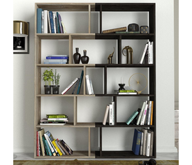 Βιβλιοθήκη Idra Ανοιχτό Καφέ/Σκούρο Καφέ 124x26x159cm