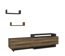 Σύνθετο WENDY Καρυδί/Ανθρακί 180x31.4x48.6cm