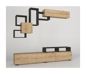 Σύνθετο MONTANA Sapphire/Ανθρακί Μοριοσανίδα 210x36.8x33.9cm