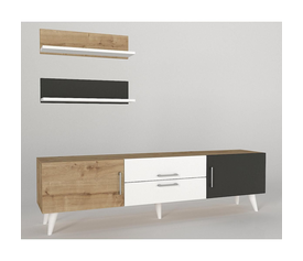 Σύνθετο OREGON Sapphire/Ανθρακί/Μπεζ Μοριοσανίδα 160x32x45cm