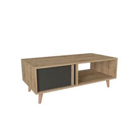 Τραπεζάκι Σαλονιού ANDROS Φυσικό/Ανθρακί Μοριοσανίδα/Μελαμίνη 120x60x45cm