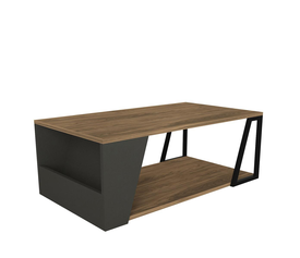 Τραπεζάκι Σαλονιού TINOS Φυσικό/Ανθρακί Μοριοσανίδα/Μελαμίνη 100x55x36cm