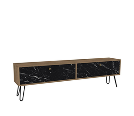 Έπιπλο Τηλεόρασης DRIMA Φυσικό/Μαύρο Μοριοσανίδα/Μελαμίνη 160x30x45cm