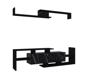 Σύνθετο Τηλεόρασης DREAM Μαύρο Μοριοσανίδα/Μελαμίνη 154x25x170cm