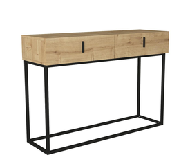 Κονσόλα MYKONOS Φυσικό/Μαύρο Μοριοσανίδα/Μελαμίνη/Μέταλλο 120x37x84cm