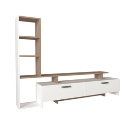 Έπιπλο Τηλεόρασης ELASA Λευκό/Cordoba Μοριοσανίδα/Μελαμίνη 168x31x120cm