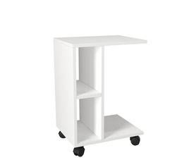 Τραπεζάκι Άκρης KITHROS Λευκό Μοριοσανίδα/Μελαμίνη 35x45x65cm