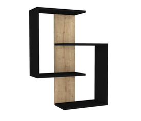 Ράφι Τοίχου AYANNA Φυσικό/Μαύρο Μοριοσανίδα/Μελαμίνη 72x22x90cm