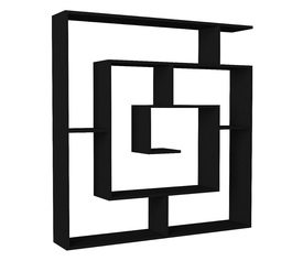 Βιβλιοθήκη ITHAKI Μαύρο Μοριοσανίδα/Μελαμίνη 125x22x130cm