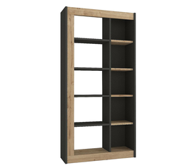 Βιβλιοθήκη ARAI Φυσικό/Ανθρακί Μοριοσανίδα/Μελαμίνη 75x25x148cm