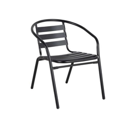 Πολυθρόνα Μεταλλική Uranus Μαύρο 54x62x74cm