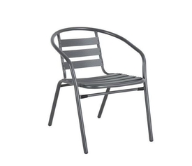 Πολυθρόνα Μεταλλική Uranus Γκρι 54x62x74cm