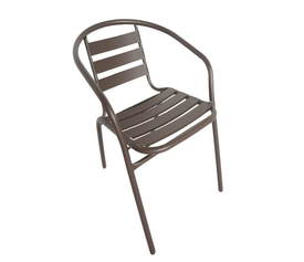 Πολυθρόνα Μεταλλική Uranus Καφέ 54x62x74cm