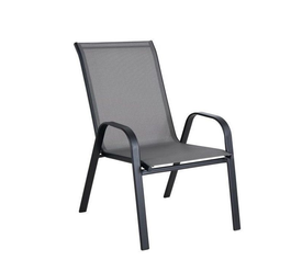 Πολυθρόνα Μεταλλική Neptune Γκρι/Μαύρο 55x75x95cm