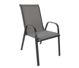 Πολυθρόνα Μεταλλική Neptune Γκρι 55x75x95cm