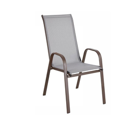 Πολυθρόνα Μεταλλική Neptune Γκρι/Καφέ 55x75x95cm