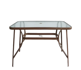 Τραπέζι Μεταλλικό SUN Καφέ 150x90x70cm