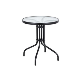 Τραπέζι Μεταλλικό  EARTH Μαύρο Φ70x70cm