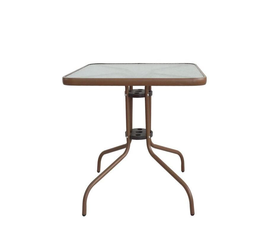 Τραπέζι Μεταλλικό MARS Καφέ 60x60x70cm