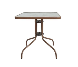 Τραπέζι Μεταλλικό MARS Καφέ 70x70x70cm