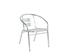 Πολυθρόνα Αλουμινίου Titan Ασημί 54x56x74cm
