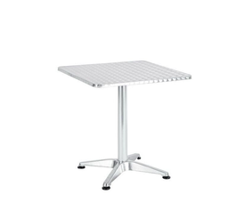 Τραπέζι Αλουμινίου CALLISTO Ασημί 60x60x70cm