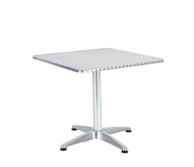Τραπέζι Αλουμινίου CALLISTO Ασημί 70x70x70cm