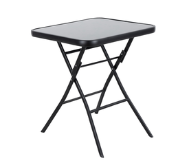 Τραπέζι Μεταλλικό Πτυσσόμενο TAURUS Μαύρο 60x60x70cm