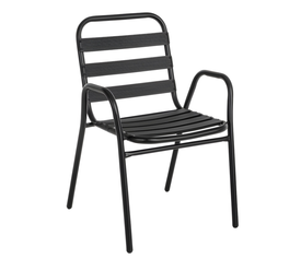 Καρέκλα Κήπου STELLAR Μαύρο Μέταλλο/Αλουμίνιο 54x58x76cm