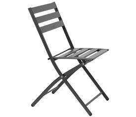 Καρέκλα Πτυσσόμενη ARIES Μαύρο Μέταλλο 45x58x81cm