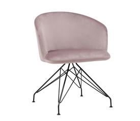 Πολυθρόνα JOHAN Σάπιο Μήλο Βελούδο/Μέταλλο 63x51x78cm