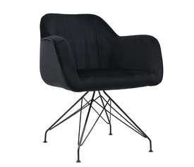 Πολυθρόνα JOEL Μαύρο Ύφασμα/Μέταλλο 66.5x64x82cm