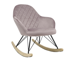 Πολυθρόνα Κουνιστή ASHER Σάπιο Μήλο Ύφασμα/Μέταλλο/Ξύλο 67x98x89cm