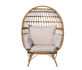 Πολυθρόνα Κήπου DAVEY Φυσικό Μέταλλο/Rattan 98x67x145cm