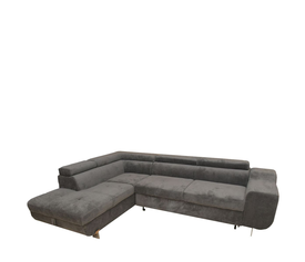Καναπές Κρεβάτι Γωνιακός CASABLANCA Σκούρο Γκρι 280x203x78-93cm