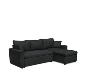 Καναπές Γωνιακός Αναστρέψιμος ULUA Μαύρο 225x148x81cm