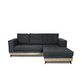 Καναπές Γωνιακός CALLIOPE Αναστρέψιμος Σκούρο Γκρι 250x184x100cm