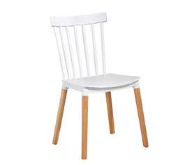 Καρέκλα ArteLibre FLAPPER Λευκό PP/Ξύλο 42.5x49.5x84cm