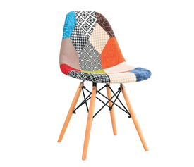 Καρέκλα KEET Patchwork Ύφασμα/Ξύλο 47x53x82cm