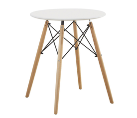 Τραπέζι RAPTOR Λευκό MDF/Ξύλο Ø60x70cm