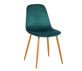 Καρέκλα AUDUBON Πράσινο/Χρυσό Ύφασμα/Ξύλο 44x52x85cm