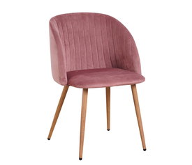 Καρέκλα KINGFISHER Ροζ Ύφασμα/Μέταλλο 54x55x83cm